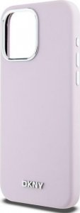 DKNY DKNY Liquid Silicone Small Metal Logo MagSafe - Etui iPhone 14 Pro Max (różowy) 6