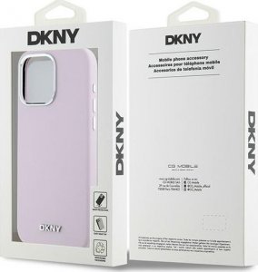 DKNY DKNY Liquid Silicone Small Metal Logo MagSafe - Etui iPhone 14 Pro Max (różowy) 8