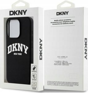 DKNY DKNY Liquid Silicone White Printed Logo MagSafe - Etui iPhone 14 Pro (czarny) 8