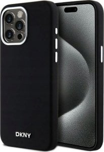 DKNY DKNY Liquid Silicone Small Metal Logo MagSafe - Etui iPhone 15 Pro Max (czarny) 1