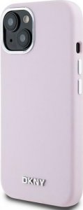 DKNY DKNY Liquid Silicone Small Metal Logo MagSafe - Etui iPhone 15 Plus / 14 Plus (różowy) 2