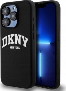 DKNY DKNY Liquid Silicone White Printed Logo MagSafe - Etui iPhone 15 Pro (czarny) 1