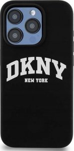 DKNY DKNY Liquid Silicone White Printed Logo MagSafe - Etui iPhone 15 Pro (czarny) 3