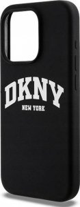 DKNY DKNY Liquid Silicone White Printed Logo MagSafe - Etui iPhone 15 Pro (czarny) 6