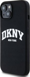 DKNY DKNY Liquid Silicone White Printed Logo MagSafe - Etui iPhone 14 / 15 / 13 (czarny) 2