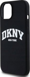 DKNY DKNY Liquid Silicone White Printed Logo MagSafe - Etui iPhone 14 / 15 / 13 (czarny) 6