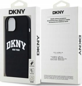 DKNY DKNY Liquid Silicone White Printed Logo MagSafe - Etui iPhone 14 / 15 / 13 (czarny) 8