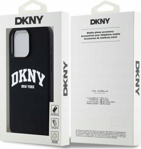 DKNY DKNY Liquid Silicone White Printed Logo MagSafe - Etui iPhone 14 Pro Max (czarny) 8