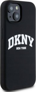 DKNY DKNY Liquid Silicone White Printed Logo MagSafe - Etui iPhone 15 Plus / 14 Plus (czarny) 4