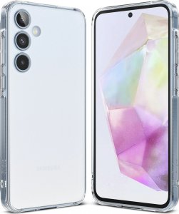 Ringke Etui do Samsung Galaxy A35 5G obudowa Case Cover Ringke Fusion Matte Clear matowe przezroczyste plecki + Szkło 1