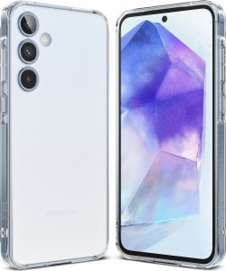 Ringke Etui do Samsung Galaxy A55 5G obudowa Case Cover Ringke Fusion Matte Clear matowe przezroczyste plecki + Szkło 1