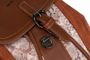 David Jones Plecak damski ze skóry ekologicznej z klapką - David Jones NoSize 5