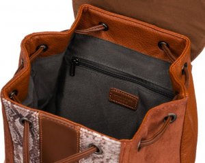 David Jones Plecak damski ze skóry ekologicznej z klapką - David Jones NoSize 6