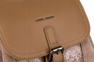 David Jones Plecak damski ze skóry ekologicznej z klapką - David Jones NoSize 4