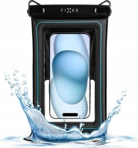 Fixed Etui wodoszczelne Float Max do iPhone przeźroczyste/czarne 3