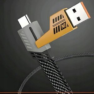 Kabel USB Awei USB-A + USB-C - USB-C + Lightning 1.2 m Czarny (AWEI192) 3