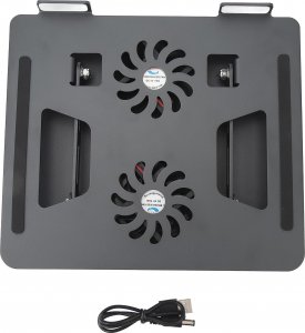 Alogy Podstawka stojak stolik pod laptopa 17.3" regulowana 360 chłodząca składany Aluminium 25x21.7cm Alogy Grafitowy 6