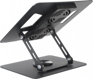 Alogy Podstawka stojak stolik pod laptopa 17.3" regulowana 360 chłodząca składany Aluminium 25x21.7cm Alogy Grafitowy 7