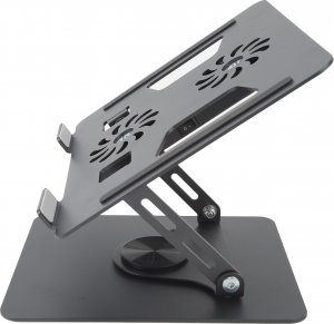 Alogy Podstawka stojak stolik pod laptopa 17.3" regulowana 360 chłodząca składany Aluminium 25x21.7cm Alogy Grafitowy 8