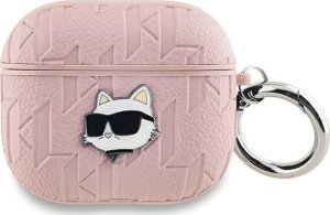 Karl Lagerfeld Karl Lagerfeld KLA3PGCHPP AirPods 3 cover różowy/pink Monogram Choupette Head 1