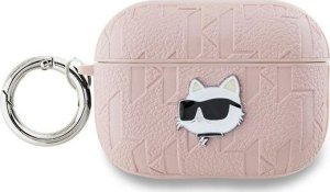 Karl Lagerfeld Karl Lagerfeld KLAP2PGCHPP AirPods Pro 2 (2022/2023) cover różowy/pink Monogram Choupette Head 1