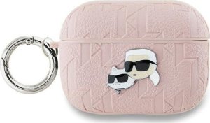 Karl Lagerfeld Karl Lagerfeld KLAP2PGKCPP AirPods Pro 2 (2022/2023) cover różowy/pink Monogram Karl & Choupette Head 1