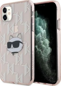 Karl Lagerfeld Karl Lagerfeld KLHCN61HKLPCHP iPhone 11 / Xr 6.1" różowy/pink hardcase IML Choupette Head & Monogram 1