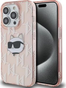 Karl Lagerfeld Karl Lagerfeld KLHCP13XHKLPCHP iPhone 13 Pro Max 6.7" różowy/pink hardcase IML Choupette Head & Monogram 1