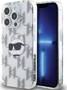 Karl Lagerfeld Karl Lagerfeld KLHCP15LHKLPCHT iPhone 15 Pro 6.1" transparent hardcase IML Choupette Head & Monogram 1