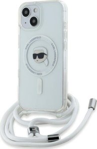 Karl Lagerfeld Karl Lagerfeld KLHMP15SHCKHNT iPhone 15 / 14 / 13 6.1" hardcase transparent Crossbody IML Karl Head Magsafe 1