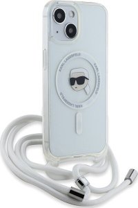 Karl Lagerfeld Karl Lagerfeld KLHMP15SHCKHNT iPhone 15 / 14 / 13 6.1" hardcase transparent Crossbody IML Karl Head Magsafe 3