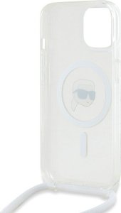 Karl Lagerfeld Karl Lagerfeld KLHMP15SHCKHNT iPhone 15 / 14 / 13 6.1" hardcase transparent Crossbody IML Karl Head Magsafe 6