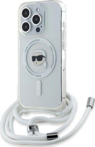 Karl Lagerfeld Karl Lagerfeld KLHMP15LHCKHNT iPhone 15 Pro 6.1" hardcase transparent Crossbody IML Karl Head Magsafe 1