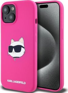 Karl Lagerfeld Karl Lagerfeld KLHMP15MSCHPPLF iPhone 15 Plus / 14 Plus 6.7" różowy/fuschia hardcase Silicone Choupette Head MagSafe 1