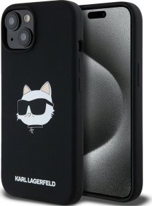 Karl Lagerfeld Karl Lagerfeld KLHMP15SSCHPPLK iPhone 15 / 14 / 13 6.1" czarny/black hardcase Silicone Choupette Head MagSafe 1