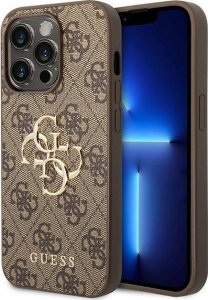 Guess GUESS GUHCP15X4GMGBR IPHONE 15 PRO MAX 6.7" BRĄZOWY/BROWN HARDCASE 4G BIG METAL LOGO standard 1