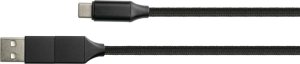 Kabel USB PYTHON USB-A - USB-C 1 m Czarny (PY-USB002S) 2
