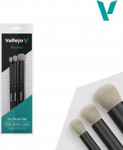 Vallejo : B07990 - Dry Brush Set - (S, M, L) 2
