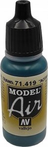 Vallejo Vallejo: 71.419 - Model Air - Aotake' Translucent Blue (17 ml) 1