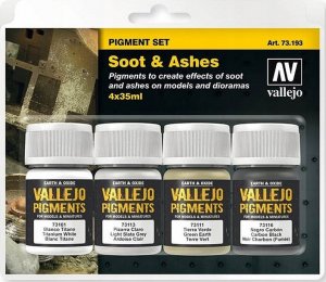 Vallejo Vallejo: 73.193 - Pigment Set -Soot & Ashes (4x35 ml) 1