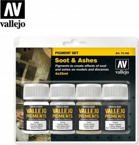 Vallejo : 73.193 - Pigment Set -Soot & Ashes (4x35 ml) 2