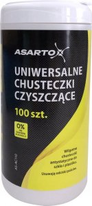 Asarto ASARTO Chusteczki nasączane do plastiku i szkła 100 szt. AS-AC110 1