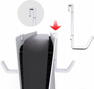 JYS 2x Uchwyt Wieszak Haczyk na Pad Pady Słuchawki do Sony PlayStation PS 5 PS5 / P5180 4