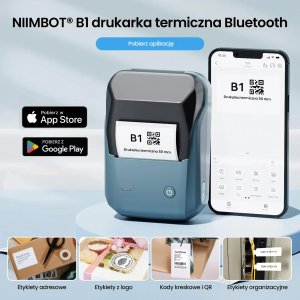 Drukarka etykiet Niimbot B1 przenośna drukarka termiczna + rolka etykiet 4