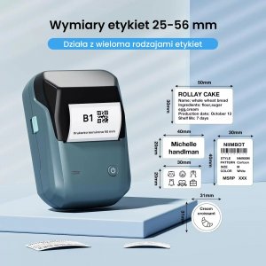 Drukarka etykiet Niimbot B1 przenośna drukarka termiczna + rolka etykiet 5