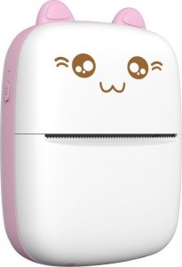 Drukarka etykiet Hurtel Mini Kot drukarka termiczna do etykiet ściąg z telefonu Bluetooth Fun Print różowa Mini Kot drukarka termiczna do etykiet ściąg z telefonu Bluetooth Fun Print różowa 11