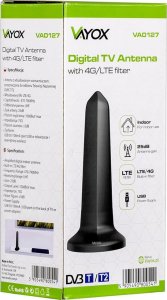 Antena RTV Vayox Antena pokojowa do odbioru TV naziemnej DVB-T/T2 VA0127 11