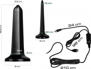 Antena RTV Vayox Antena pokojowa do odbioru TV naziemnej DVB-T/T2 VA0127 4