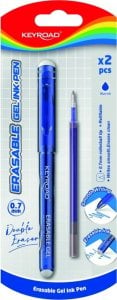 Keyroad Długopis wymazywalny KEYROAD 0,7mm, plus wkład/zapas, blister, niebieski 1