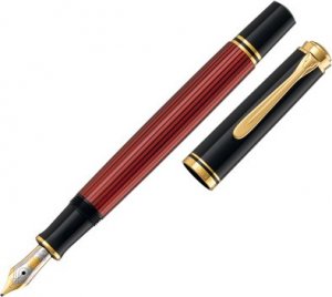 Pelikan Pelikan Souverän 600 wieczne pióro Wbudowany system napełniania Czarny, Złoto, Czerwony 1 szt. 1